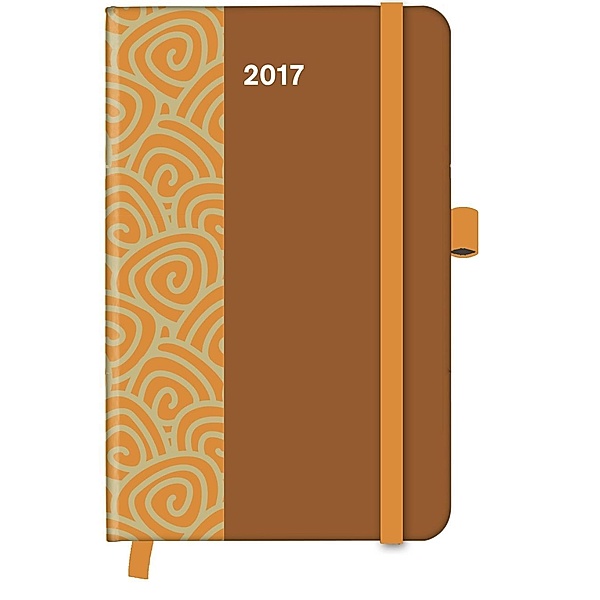 Cool Diary PATTERN Saddle Brown 2017 WEEKLY (9x14)