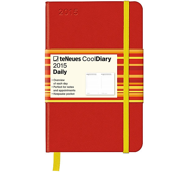 Cool Diary Red/Stripes Yellow 2015, DAILY 9x14