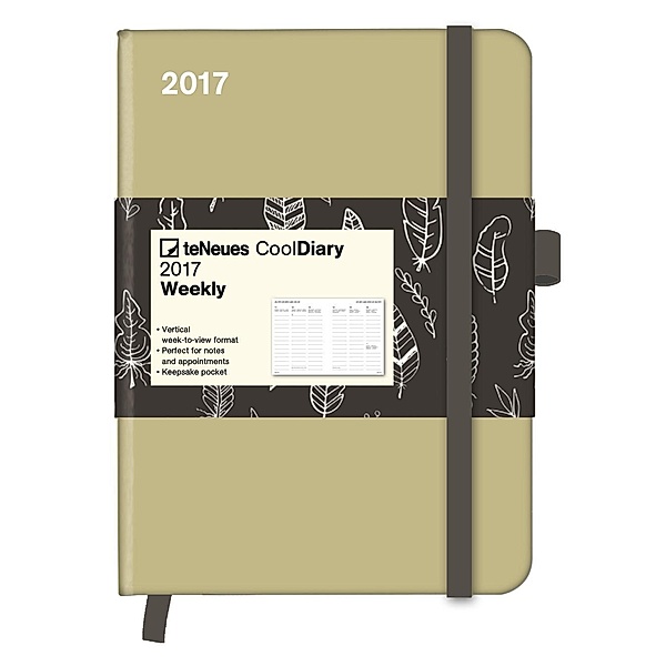 Cool Diary Sand & Feather White 2017 WEEKLY (16x22)