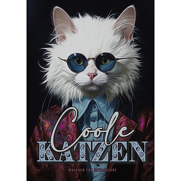 Coole Katzen Malbuch für Erwachsene, Monsoon Publishing, Musterstück Grafik