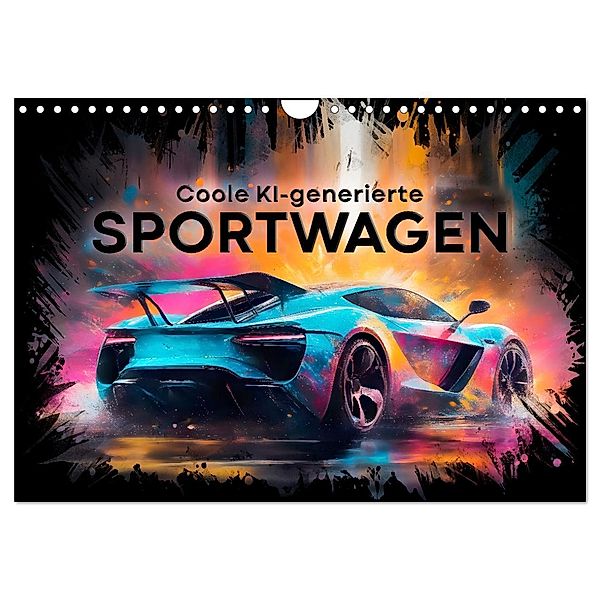 Coole KI-generierte SPORTWAGEN (Wandkalender 2024 DIN A4 quer), CALVENDO Monatskalender, Melanie Viola