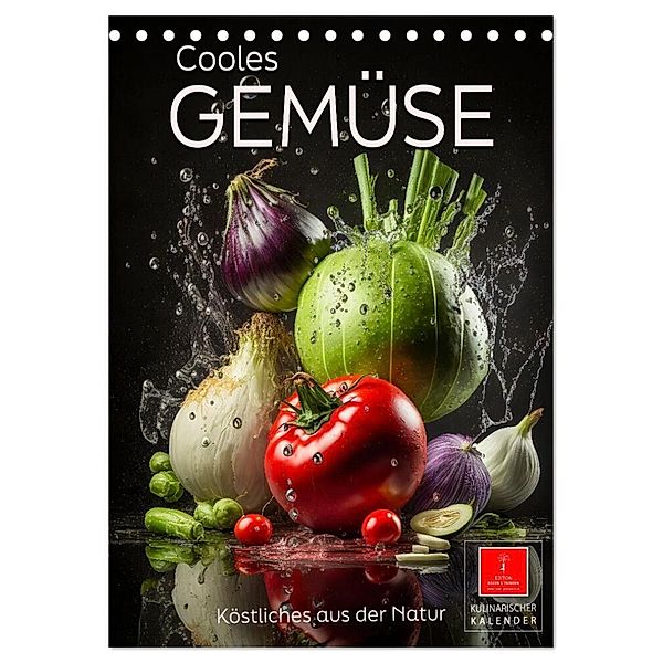 Cooles Gemüse (Tischkalender 2024 DIN A5 hoch), CALVENDO Monatskalender, Peter Roder