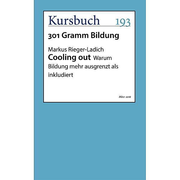 Cooling out, Markus Rieger-Ladich