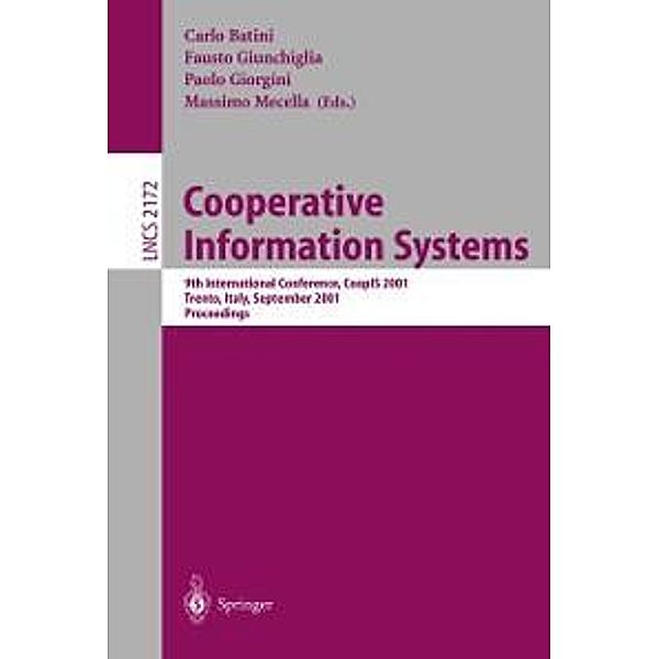 Cooperative Information Systems / Lecture Notes in Computer Science Bd.2172