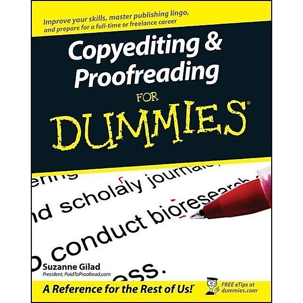 Copyediting and Proofreading For Dummies, Suzanne Gilad