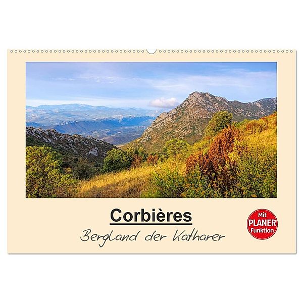 Corbieres - Bergland der Katharer (Wandkalender 2024 DIN A2 quer), CALVENDO Monatskalender, LianeM