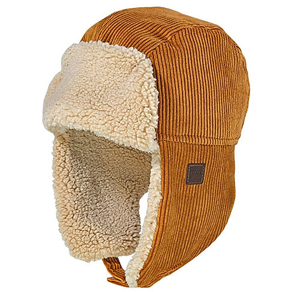 maximo Cord-Fliegermütze KIDS TRAPPER in cinnamon/feder