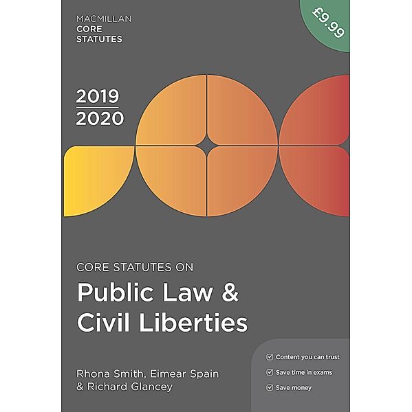Core Statutes on Public Law & Civil Liberties 2019-20, Rhona Smith, Eimear Spain, Richard Glancey