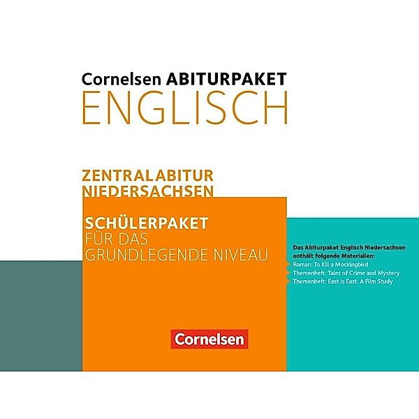 Cornelsen Abiturpaket Englisch, Zentralabitur Niedersachsen 2019 - Schülerpaket für das grundlegende Niveau