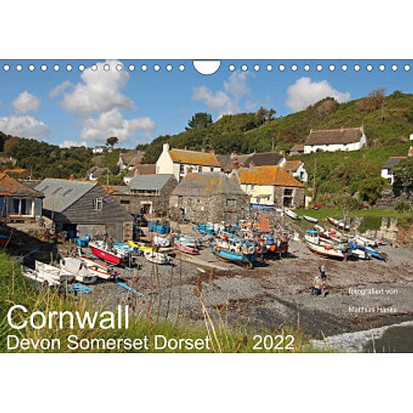 Cornwall - Devon Somerset Dorset (Wandkalender 2022 DIN A4 quer), www.MatthiasHanke.de