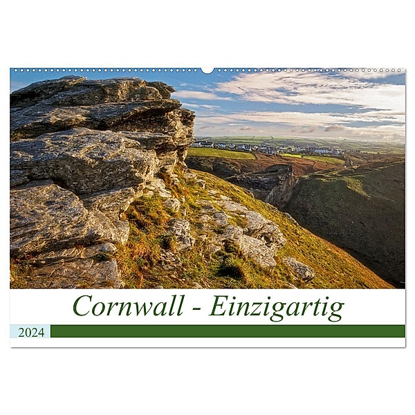 Cornwall - Einzigartig (Wandkalender 2024 DIN A2 quer), CALVENDO Monatskalender, Manuela Steinbach