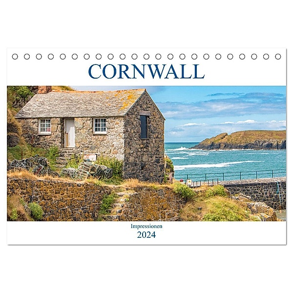 Cornwall Impressionen (Tischkalender 2024 DIN A5 quer), CALVENDO Monatskalender, pixs:sell