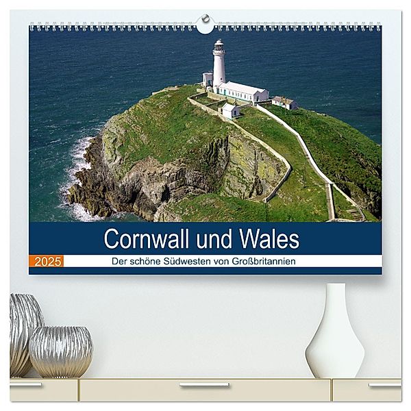 Cornwall und Wales (hochwertiger Premium Wandkalender 2025 DIN A2 quer), Kunstdruck in Hochglanz, Calvendo, Reinhard Pantke
