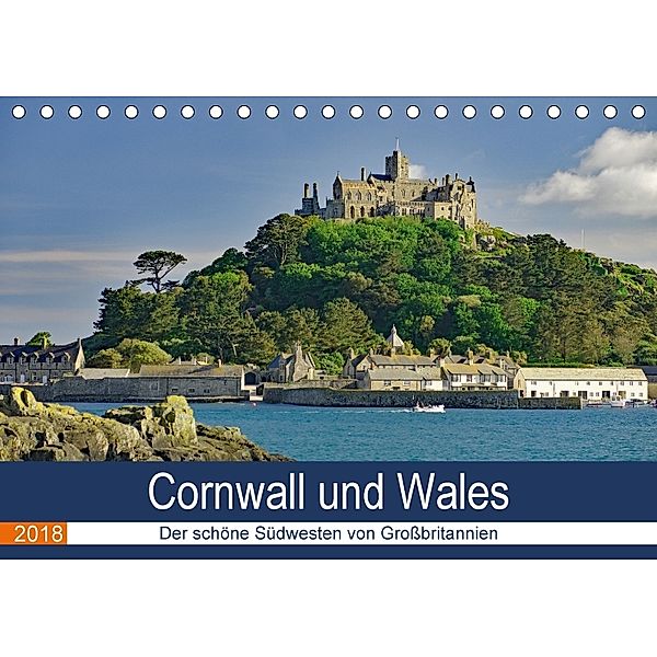 Cornwall und Wales (Tischkalender 2018 DIN A5 quer), Reinhard Pantke