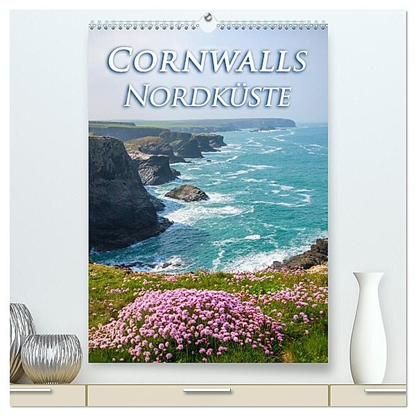 Cornwalls Nordküste (hochwertiger Premium Wandkalender 2024 DIN A2 hoch), Kunstdruck in Hochglanz, Silvio Schoisswohl