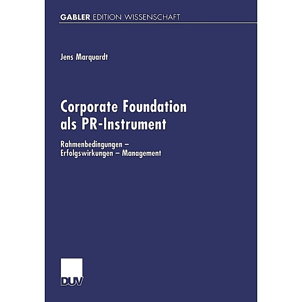Corporate Foundation als PR-Instrument, Jens Marquardt