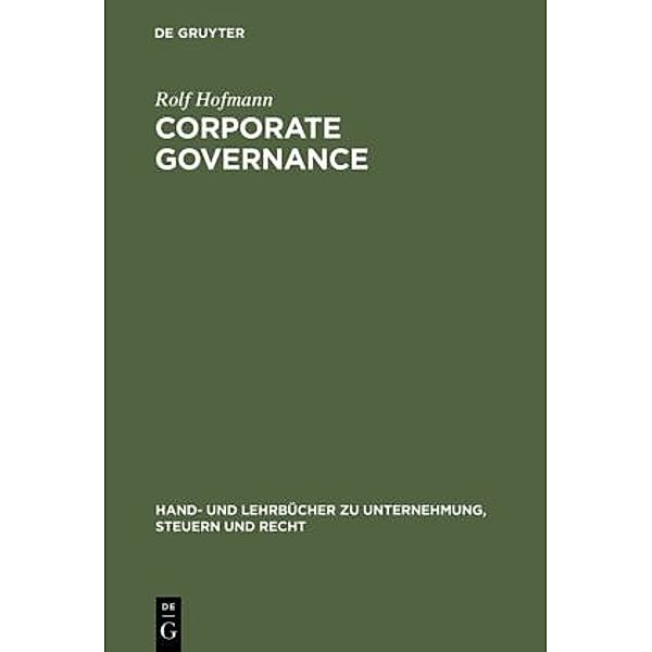 Corporate Governance, Rudolf Hofmann, Ingo Hofmann