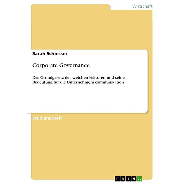 Corporate Governance, Sarah Schiesser