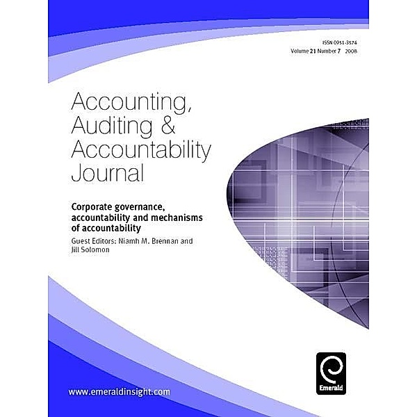 Corporate Governance, Accountability and Mechanisms of Accountability