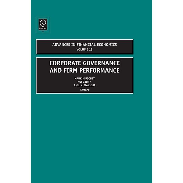 Corporate Governance and Firm Performance, Mark Hirschey