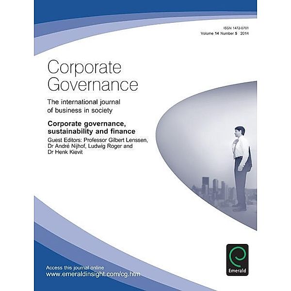 Corporate Governance, Sustainability and Finance