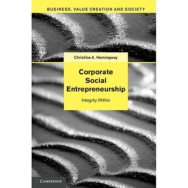 Corporate Social Entrepreneurship, Christine A. Hemingway