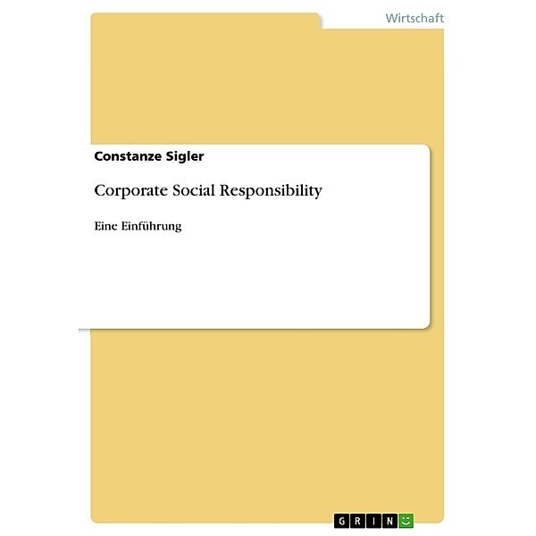 Corporate Social Responsibility, Constanze Sigler