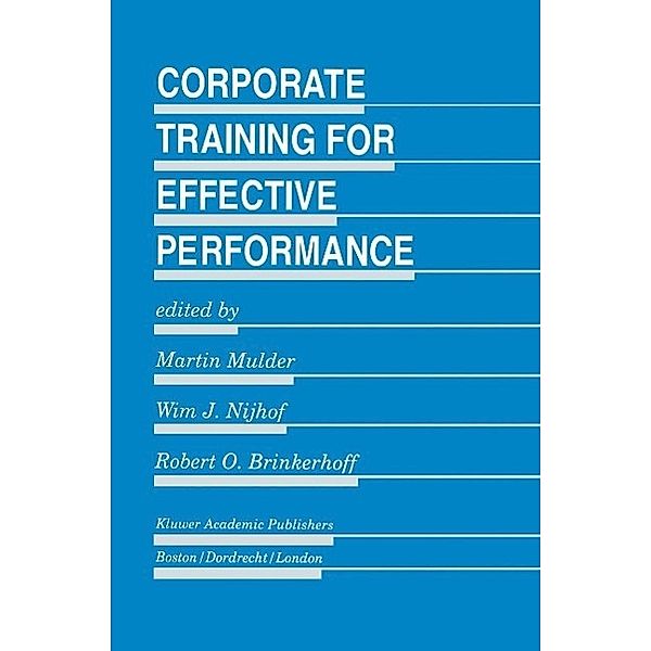Corporate Training for Effective Performance / Evaluation in Education and Human Services Bd.43