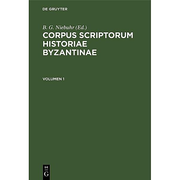 Corpus scriptorum historiae Byzantinae. Theophanis Chronographia. Volumen 1