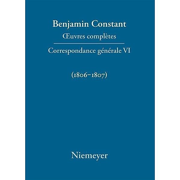 Correspondance générale 1806-1807, Benjamin Constant