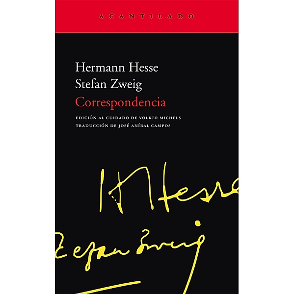 Correspondencia / El Acantilado Bd.186, Hermann Hesse, Stefan Zweig
