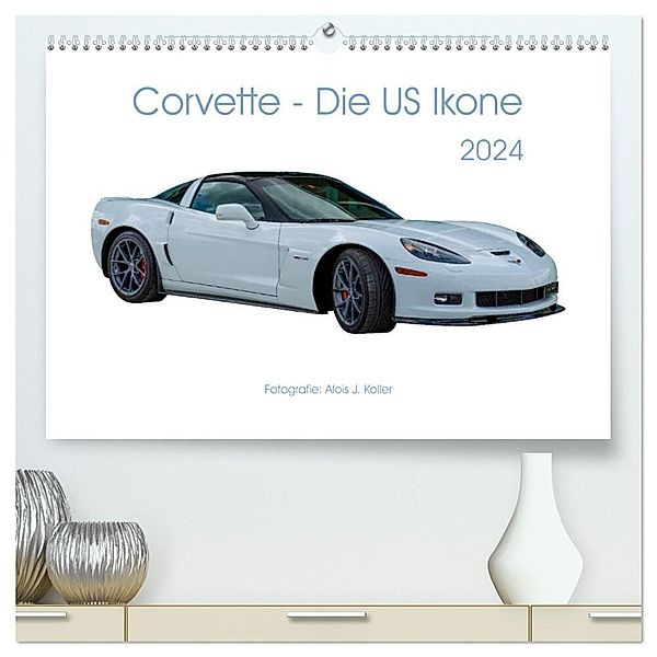 Corvette - Die US Ikone 2024 (hochwertiger Premium Wandkalender 2024 DIN A2 quer), Kunstdruck in Hochglanz, Alois J. Koller