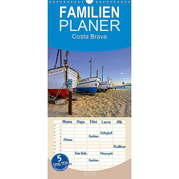 Costa Brava - Familienplaner hoch (Wandkalender 2019 , 21 cm x 45 cm, hoch), Atlantismedia