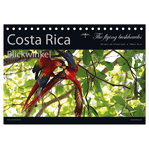 Costa Rica Blickwinkel 2024 (Tischkalender 2024 DIN A5 quer), CALVENDO Monatskalender, The flying bushhawks