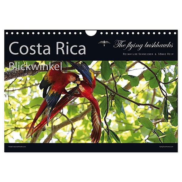 Costa Rica Blickwinkel 2024 (Wandkalender 2024 DIN A4 quer), CALVENDO Monatskalender, The flying bushhawks