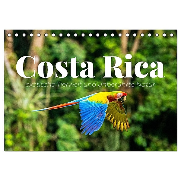 Costa Rica - exotische Tierwelt und unberührte Natur (Tischkalender 2024 DIN A5 quer), CALVENDO Monatskalender, Happy Monkey