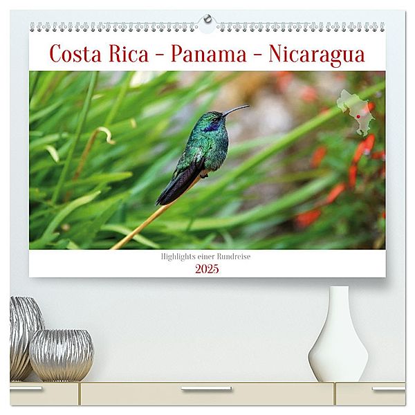 Costa Rica - Panama - Nicaragua (hochwertiger Premium Wandkalender 2025 DIN A2 quer), Kunstdruck in Hochglanz, Calvendo, Nicolette Berns