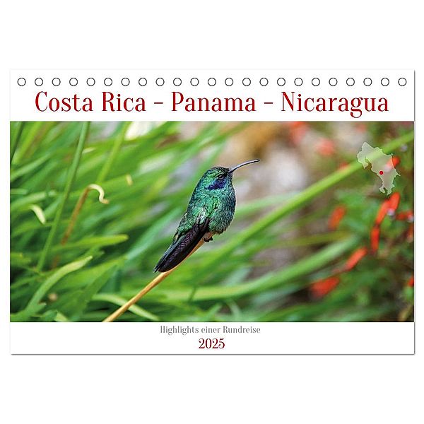 Costa Rica - Panama - Nicaragua (Tischkalender 2025 DIN A5 quer), CALVENDO Monatskalender, Calvendo, Nicolette Berns