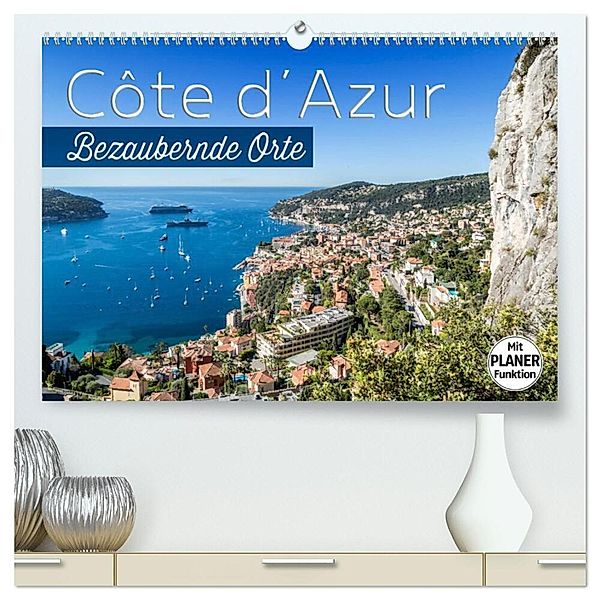 CÔTE D'AZUR Bezaubernde Orte (hochwertiger Premium Wandkalender 2024 DIN A2 quer), Kunstdruck in Hochglanz, Melanie Viola