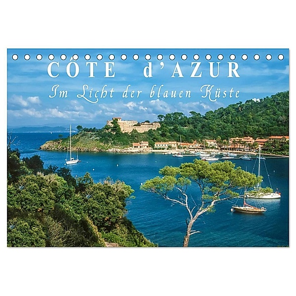 Cote d'Azur - Im Licht der blauen Küste (Tischkalender 2024 DIN A5 quer), CALVENDO Monatskalender, Christian Müringer