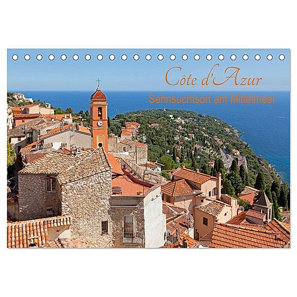 Côte d'Azur - Sehnsuchtsort am Mittelmeer (Tischkalender 2025 DIN A5 quer), CALVENDO Monatskalender, Calvendo, Siegfried Kuttig
