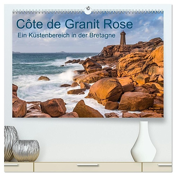 Côte de Granit Rose - Ein Küstenbereich in der Bretagne (hochwertiger Premium Wandkalender 2024 DIN A2 quer), Kunstdruck in Hochglanz, Klaus Hoffmann
