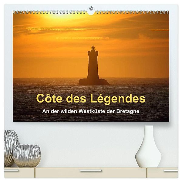 Côte des Légendes An der wilden Westküste der Bretagne (hochwertiger Premium Wandkalender 2024 DIN A2 quer), Kunstdruck in Hochglanz, Etienne Benoît