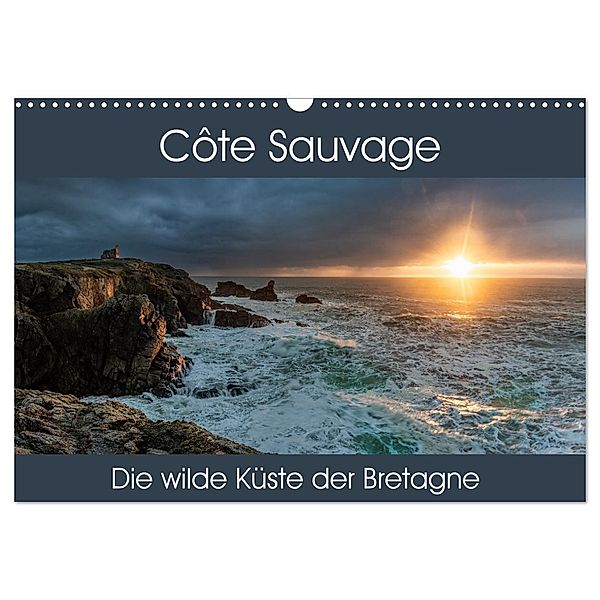 Côte Sauvage - Die wilde Küste der Bretagne (Wandkalender 2024 DIN A3 quer), CALVENDO Monatskalender, Thomas Gerber
