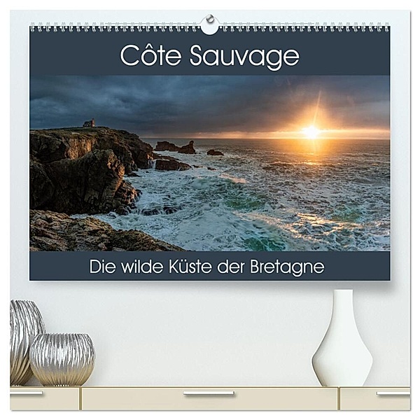 Côte Sauvage - Die wilde Küste der Bretagne (hochwertiger Premium Wandkalender 2025 DIN A2 quer), Kunstdruck in Hochglanz, Calvendo, Thomas Gerber