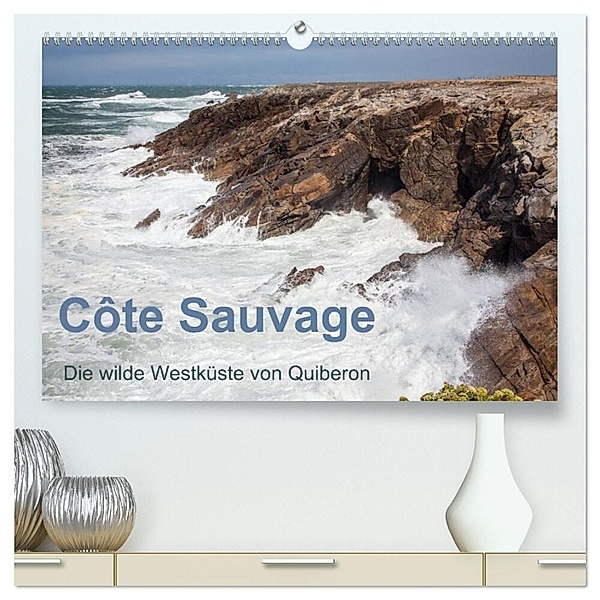 Côte Sauvage - Die wilde Westküste von Quiberon (hochwertiger Premium Wandkalender 2024 DIN A2 quer), Kunstdruck in Hochglanz, Etienne Benoît