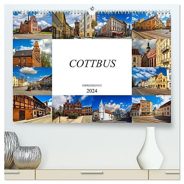 Cottbus Impressionen (hochwertiger Premium Wandkalender 2024 DIN A2 quer), Kunstdruck in Hochglanz, Dirk Meutzner
