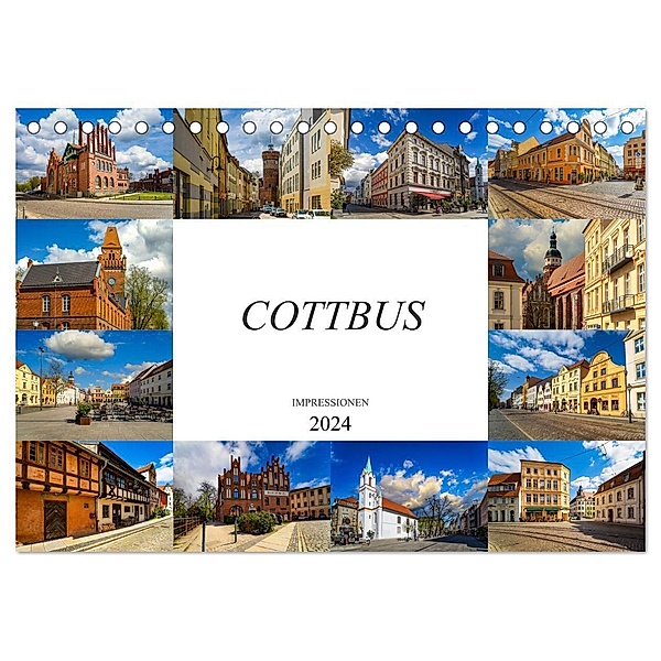 Cottbus Impressionen (Tischkalender 2024 DIN A5 quer), CALVENDO Monatskalender, Dirk Meutzner