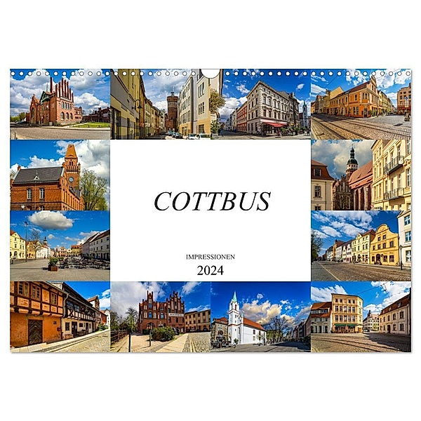Cottbus Impressionen (Wandkalender 2024 DIN A3 quer), CALVENDO Monatskalender, Dirk Meutzner