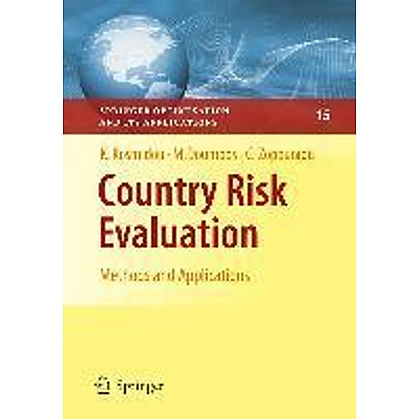 Country Risk Evaluation / Springer Optimization and Its Applications Bd.15, Kyriaki Kosmidou, Michael Doumpos, Constantin Zopounidis